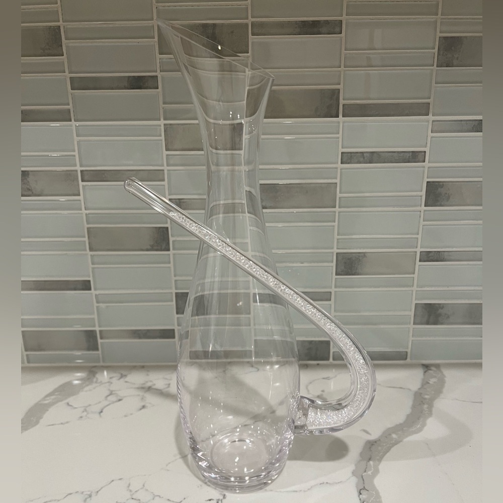 Wine Decanter Elegant with Crushed Diamond Glass Pitcher Carafe